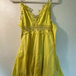 NWOT Mustard Yellow Beach Summer Dress